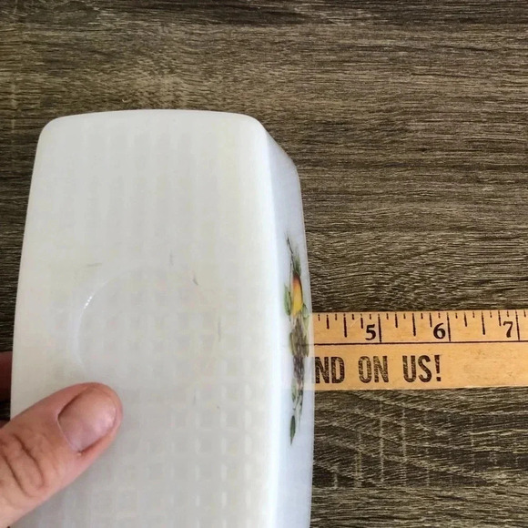 Vtg Arcopal Fruits Butter  Dish - Picture 8 of 9